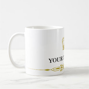 Golden Crown + your text & background Coffee Mug
