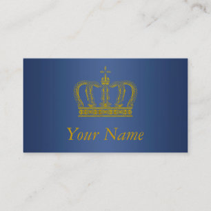 Golden Crown + your text Business Card