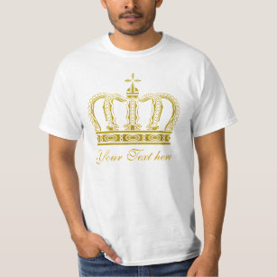 Golden Crown + your text T-Shirt