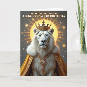 Golden Crowned Birthday Card