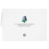 Golden Crowned Kinglet Card (Back Horizontal)