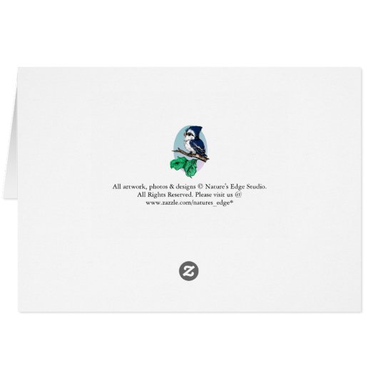 Golden Crowned Kinglet Card (Back Horizontal)