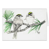 Golden Crowned Kinglet Card (Front Horizontal)