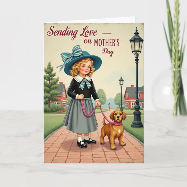 Golden Curls Mothers Day Card (Front)