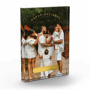 Golden Custom Photo Family Christmas Photo Display