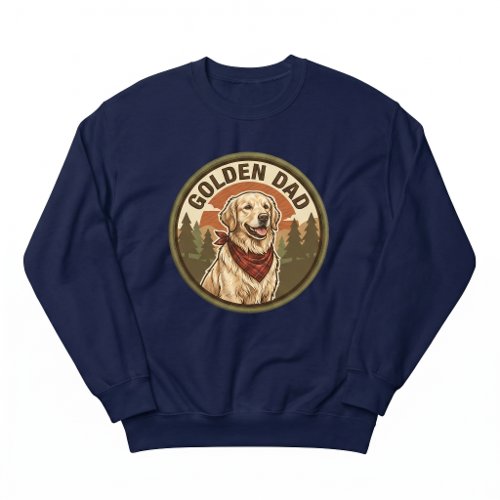 Golden Dad Crewneck Golden Retriever Dog Dad Gift Sweatshirt
