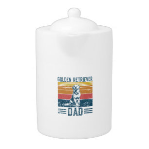 Golden Dad Dog - Vintage Golden Retriever Dad  Teapot