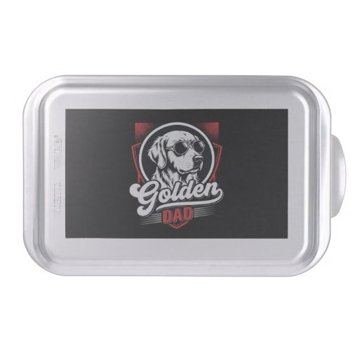 Golden Dad Golden Retriever Sunglasses Design Cake Pan