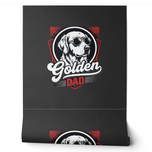 Golden Dad Golden Retriever Sunglasses Design Wallpaper