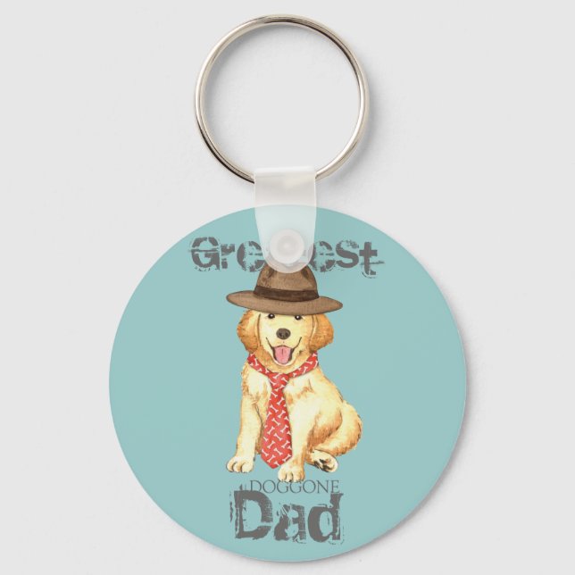 Golden Dad Keychain (Front)