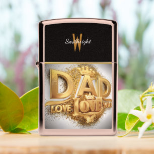 Golden Dad Love You  Zippo Lighter