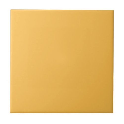 Golden Daffodil Yellow Bright Solid Color Ceramic Tile