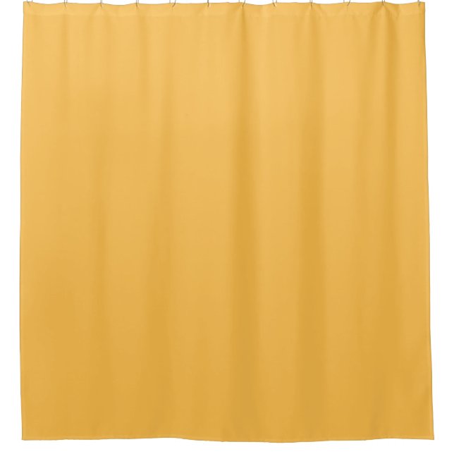 Golden Daffodil Yellow, Bright Solid Color Shower Curtain (Front)