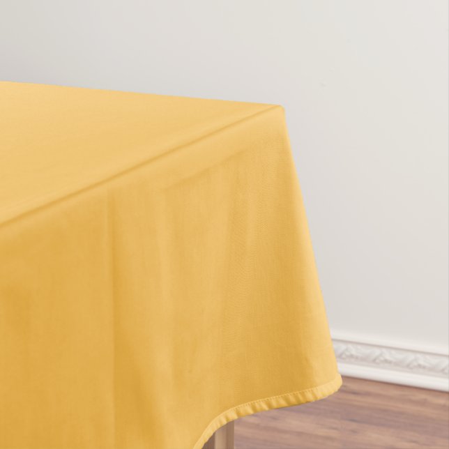 Golden Daffodil Yellow, Bright Solid Color Tablecloth (In Situ)