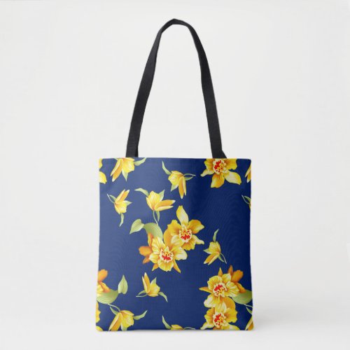Golden Daffodils and Blue