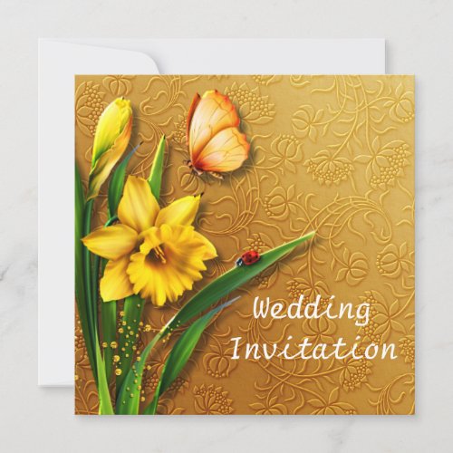 Golden Daffodils Invitation Card