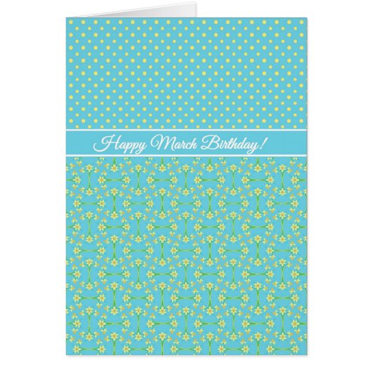 Golden Daffodils, March Birth Month Flower Card (Front)