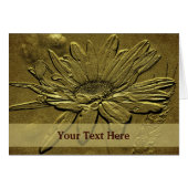 Golden Daisy Floral Art Photo Card (Front Horizontal)