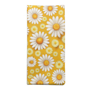 Golden Daisy Garden Cloth Napkin