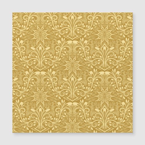 Golden Damask Baroque Floral Pattern