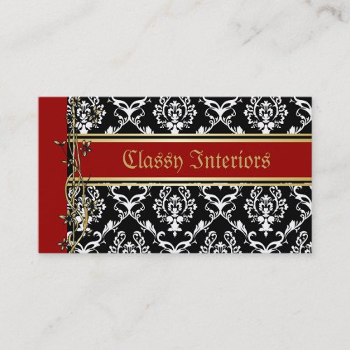 Golden Damask Luxury Custom Business Cards