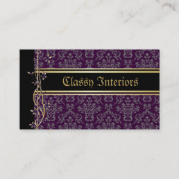 Golden Damask Luxury Custom Business Cards