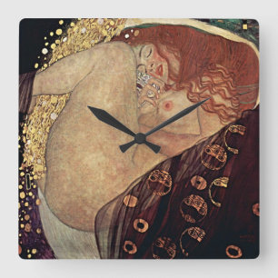 Golden Danae Wall Clock – Klimt Art Luxe