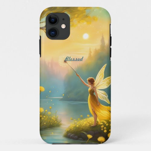 Golden Dandelion Fairy iPhone 11 Case