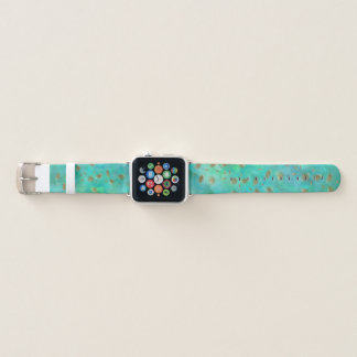 Golden Dandelion on Blue Green Apple Watch Band
