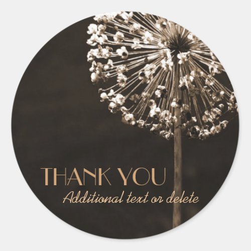 Golden Dandelion Wishes Thank_You Classic Round Sticker
