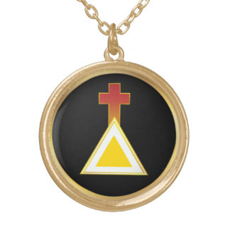 Golden Dawn Cross and Triangle Necklace