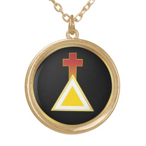 Golden Dawn Cross and Triangle Necklace