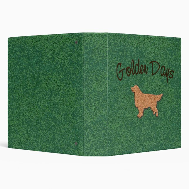 Golden Days Golden Retriever Memories 3 Ring Binder (Background)