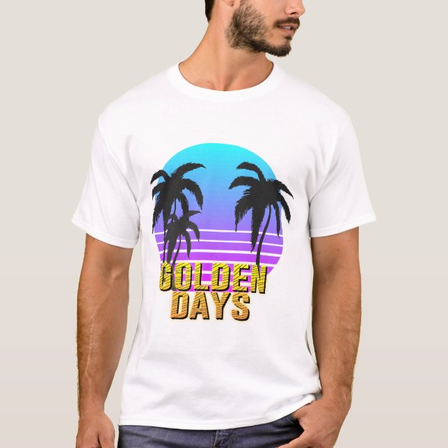 Golden Days Retro Sunset T-Shirt (Front)