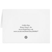 Golden Days - Yellow & Azure Tranquility Card (Back Horizontal)