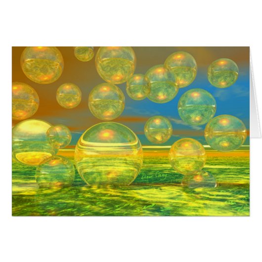 Golden Days - Yellow & Azure Tranquility Card (Front Horizontal)