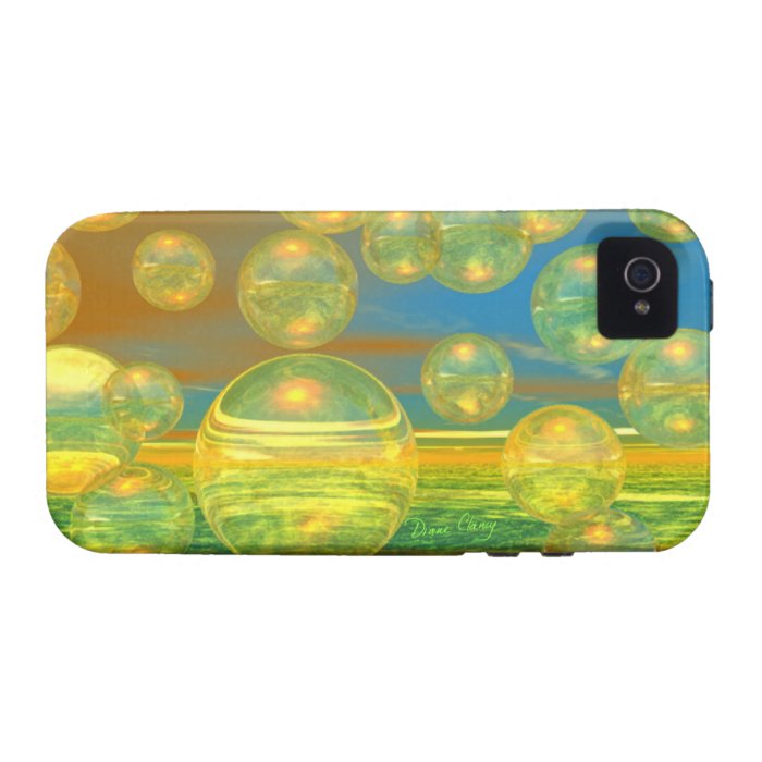 Golden Days   Yellow & Azure Tranquility Vibe iPhone 4 Cases