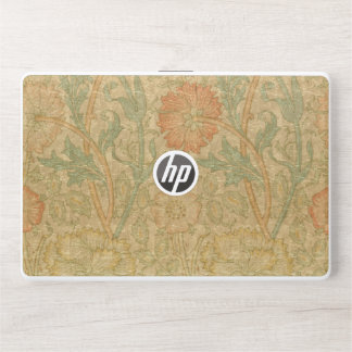 Golden Decorative Flowers HP Laptop Skin