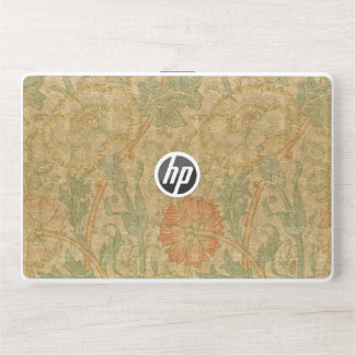 Golden Decorative Flowers HP Laptop Skin