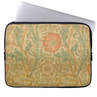 Golden Decorative Flowers Laptop Sleeve