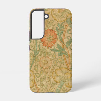 Golden Decorative Flowers Samsung Galaxy S22 Case