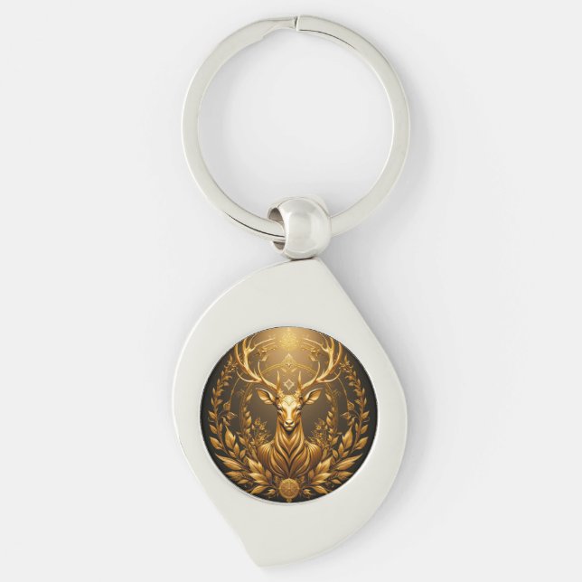 Golden Deer Emblem Keychain (Front)