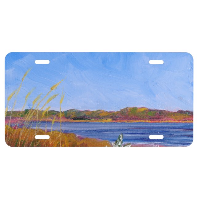 Golden Delaware River License Plate (Front)