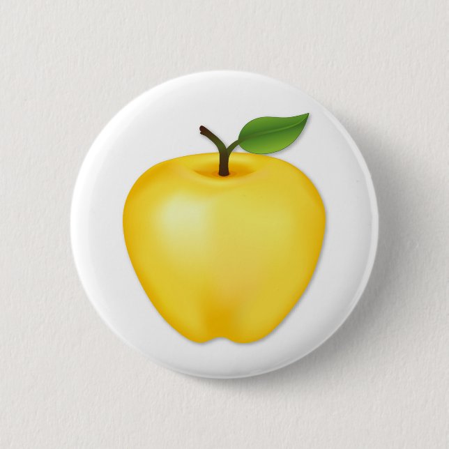 Golden Delicious Apple Button (Front)