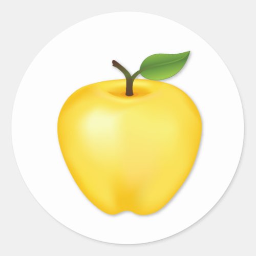 Golden Delicious Apple Classic Round Sticker