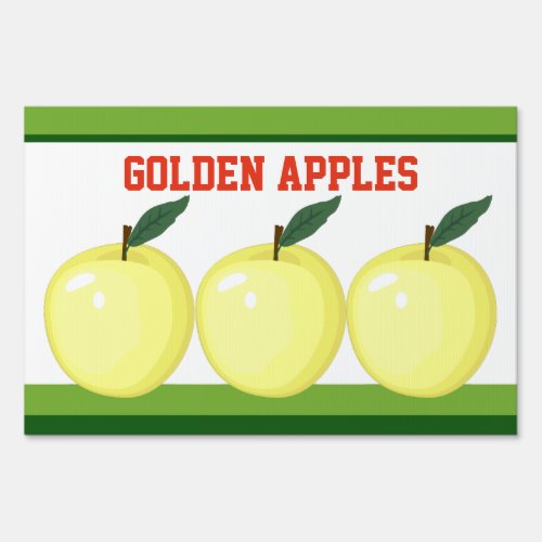 Golden Delicious Apples Farm Stand Lg Yard Sign