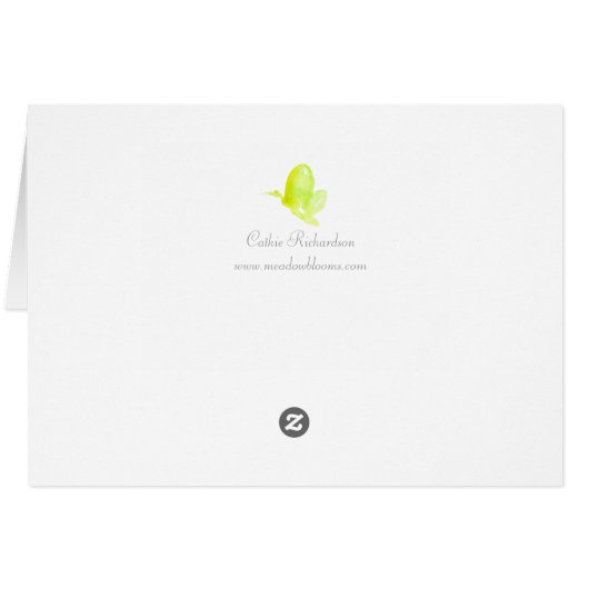 Golden Delicious Green Apple Watercolor Painting (Back Horizontal)