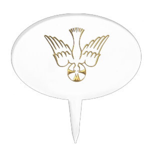Golden Descent of The Holy Spirit Symbol Cake Topper