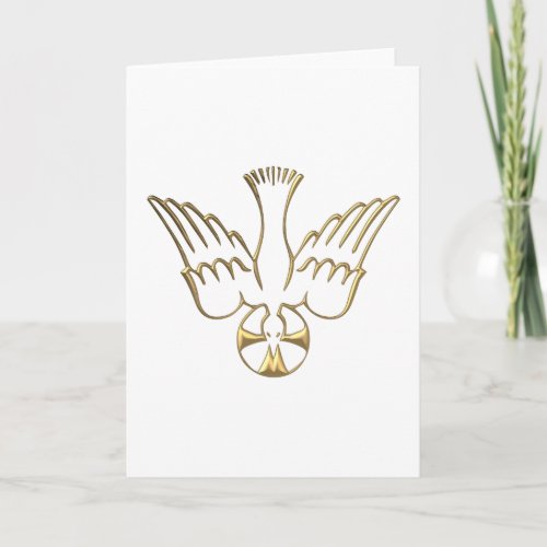 Golden Descent of The Holy Spirit Symbol Card