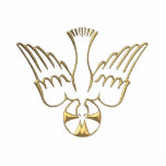 Golden Descent of The Holy Spirit Symbol Cutout<br><div class="desc">Feel free to add your own words/pictures/background color via Zazzle's great customization tools.</div>